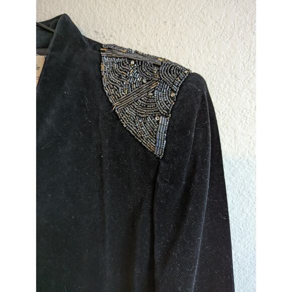 Vintage Nolan Miller the Dynasty Collection Blazer Size 6 Black Silver - Picture 3 of 5